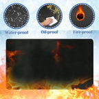 Ogrmar 48 x 30 Inch Under Grill Mats for Outdoor Grill, Indoor Fire Pit/Fireplace Mat, Waterproof Oil-Proof Grill Floor Pads, BBQ Mat Protector for Deck, Patio and Grass (48 * 30 Inch)