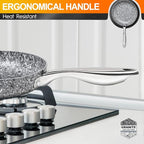 MICHELANGELO 8 Inch Frying Pan with Lid, Ultra Nonstick Small Fry Pan with Granite Interior, Granite Stone Skillet 8 Inch Nonstick, Egg Pans for Cooking, Oven Safe, Induction Compatible
