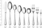 New Star Foodservice 58543 Bead Pattern, 8/0 Teaspoon, 6.3-Inch Set of 12