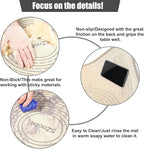 Silicone Pastry Mat 26x34 Inch Baking Mat with Measurement, Perfect for Dough, Pastry, Pie Crust, Fondant, Cookies, Bread, Pasta, Pizza, Food Grade Kitchen Counter Mats