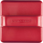 Rachael Ray Tools and Gadgets Stainless Steel Box Grater for Vegetables, Chocolate, Hard Cheeses, and more, Red(9.43 x 8.84 x 8.06 inches)