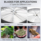 MELONFARM 13 in Bud Leaf Bowl Trimmer, Bowl Trimmer with Switchable Stainless Steel Blades & Clear Visibility Dome, Hand Twist Spin Cutting Bud Trimmer for Buds, Flowers, Hydroponics Plants