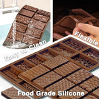 2 Packs Chocolate Silicone Molds, 12 Cavity Food Grade Non-Stick Baking Molds for Candy, Ice Cubes, Soap Making, Pistachio & Heart Shapes