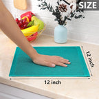 Homaxy 100% Cotton Waffle Weave Kitchen Dish Cloths, Ultra Soft Absorbent Quick Drying Dish Towels, 12 x 12 Inches, 12-Pack, Teal