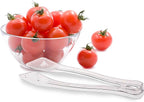 PARTY BARGAINS 8.5 Inches Plastic Serving Tongs, 6 Pack, Premium Quality & Heavy-Duty Clear Plastic Tongs for BBQ, Salads, Grilling, Buffets, & Kitchen