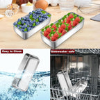 LIANYU Stainless Steel Loaf Pans Set of 3, Includes 1 Large (12x5 Inch) & 2 Medium (9x5 Inch) Bread Baking Pan, Solid Metal Bakeware Set for Meatloaf, Sourdough Bread, Brownies, Dishwasher & Oven Safe