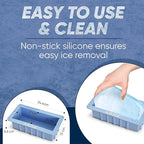 2-Pack HYICE ice block mold, Heavy Duty Silicone ice cube tray, Stackable Design, Easy Ice Removal, Non-Stick, Extra Large Blocks for Cold Plunge, 2.5 lb, Pack of 2, Light Blue