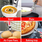 Mu&Ti Hot plate gripper For Instant Pot accessories, For Microwave, Oven,Toaster (Safe for Air Fryer Pans Gripper,Bowls, Egg Custard, Hot Plates) Stainless Steel Heat-Resistant Kitchen Gripper(Green)