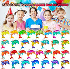 Pop Fidget Toys Bulk Its Kids Party Favors 30 PCS Cute Dolphin Mini Pop Keychain It Sensory Fidget Toy Pack Fidgets for Classroom Prizes for Kids Students Carnival Prizes Birthday Goodie Bag Stuffers