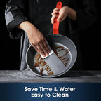 SENSARTE Nonstick Frying Pan Set 2-Piece, Oven Safe Skillets with Swiss Coating, Induction Compatible Chef Pan Set, Dishwasher Safe Cooking Pans, PFOA PFOS Free, 8 and 10 Inch