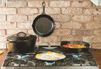 Lodge LDP3 Cast Iron Reversible Grill/Griddle (9.5" x 16.75") and Lodge Pan & Grill Scraper Set (2 Pieces)