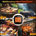 500FT Digital Meat Thermometer with Multy Probes Bluetooth for Smoker Grilling Oven (FS-52)