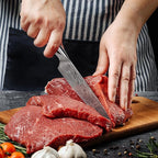 8 Inch Japanese Chef Knife - Professional Stainless Steel Kitchen Knife, Chef's Knives with Ergonomic Handle - Strong, Sharp Edge - Tool for Cutting, Carving, Slicing - Luxury Gift Box