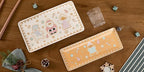 Bico Pastel Gingerbread Man Ceramic 14 inch Rectangular Serving Platter, Set of 2, for Serving Salad, Pasta, Cheese, Ham, Appetizer, Microwave & Dishwasher Safe