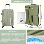Vacuum Bag for Travel, Professional IPX8 Waterproof Reusable Vacuum Compression Bags for Travel Suitcases, Durable Space Saver Bag(3 PACK,With Pump)