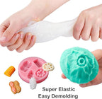 BBDINO Silicone Mold Making Kit, 2.42lb Super Elastic Liquid Silicone for Mold Making, 3h Fast Cure Platinum Mold Making Silicone Rubber for Casting Resin Molds/Silicone Molds/Candle Molds/Soap Molds