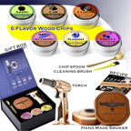 Cocktail Smoker Kit with Torch, Bourbon, Whiskey Smoker Infuser Kit, Old Fashioned Drink Smoker Kit, Birthday Bourbon Whiskey Gifts for Men, Dad, Husband (Without Butane)