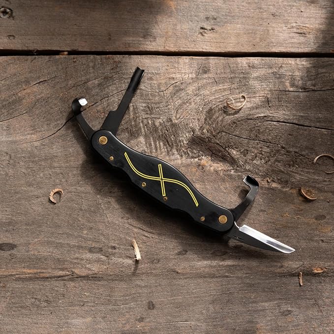 FLEXCUT Pocket Jack for Carvin' | Light-Weight Wood Carving Jackknife Style Tool with 4 Blades | 4-1/4 inch Closed Length | Made in the USA | JKN89