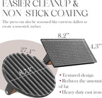 Bellemain Heavy-Duty Cast Iron Grill Press Set – Perfect Smash Burger Press & Steak Tool with Ergonomic Wood Handle for Pro-Level Searing on Griddle, Skillet, or BBQ