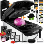 Fullstar The Original Pro Chopper - Vegetable Chopper and Spiralizer, Food Chopper with Container, Fruit Slicer, Kitchen Gadgets & Accessories, Home Essentials (14 in 1, Silver)