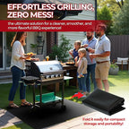 Extra Large BBQ Grill Mat 60x40, Heavy-Duty, Non-Stick, Reusable, and Easy-to-Clean, Under Grill Mats for Outdoor Grill Deck Protector, Griddle Mat for Blackstone Grill Pad, Fireproof Patio Mat