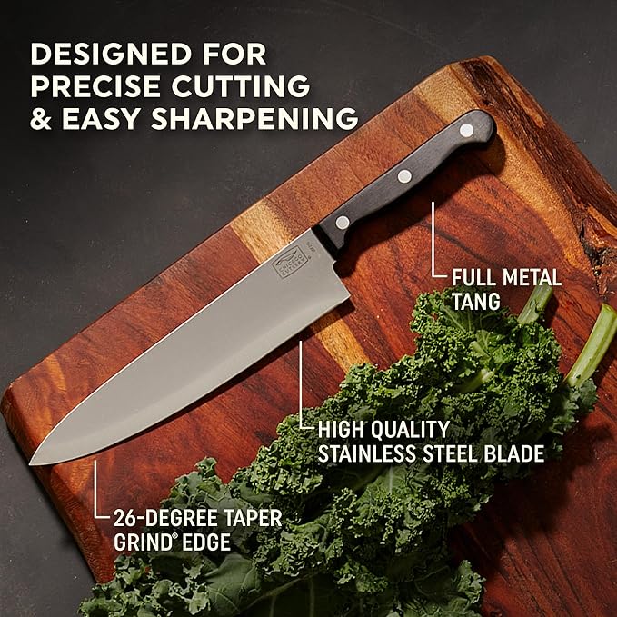 Chicago Cutlery Essentials 3-Piece Kitchen Chef Knife Set With Stainless Steel Blades For Home Kitchen