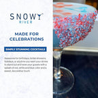Snowy River Americas, Cocktail & Margarita Sugar Rimmer - Vibrant Naturally Colored Sugar for Cocktail Rimming, Baking & Decorating, Medium Crystal - 4oz