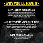 FOGO Super Premium Hardwood Lump Charcoal 35 Pound Bag, Fogostarters Natural Fire Starters and Blazaball Bundle