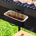 Grill Grease Catcher for Blackstone Griddle with 10 Pack Grease Cup Liners Aluminum Foil Tray Pan Drip Tray Pan for 17, 22, 28 & 36 inches Griddle (Long Hook)