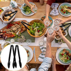 40Pcs Plastic Tongs for Serving Food, 9 Inch Plastic Serving Utensils Tongs, Heavy Duty Salad Tong, Disposable Tong for Food Kitchen Buffets BBQ Events Catering, Medium