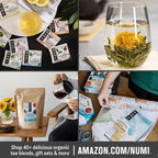 Numi Organic Yuzu Bancha Japanese Green Tea, 48 Green Tea Bags, Micro-Plastic Free
