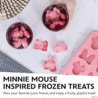 Disney Minnie Mouse Silicone Ice Cube Tray – 2 Pack Ice Trays for Freezer with Fun Minnie Mouse Ice Molds – Flexible BPA-Free Silicone Molds for Ice, Chocolate, and More (Minnie (Pink))