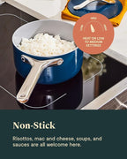 Caraway Nonstick Ceramic Sauce Pans with Lids (3 qt & 1.75 qt) - Non Toxic, PTFE & PFOA Free - Oven Safe & Compatible with All Stovetops (Gas, Electric & Induction) - Sage