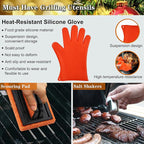 ROMANTICIST Professional Grade Griddle Accessories Kit - 30PCS Flat Top Grill Tools Set for Breakfast, Outdoor Grilling, Teppanyaki - Heavy Duty Griddle Spatula Scraper Burger Press - Ideal Grill Set