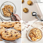 Cookie Scoop, Ice Cream Scoop, 1Tbsp/15 ml/0.5oz Cookie Scoops for Baking, 18/8 Stainless Steel Cookie Scooper for Baking, Ice Cream Scooper with Trigger Release, Cookie Dough Scoop with Non-slip Grip