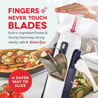 DASH Safe Slice Mandoline for Vegetables, Meal Prep & More with 30+ Presets & Thickness Adjuster, Midnight Navy