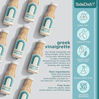 SideDish Zesty Greek Vinaigrette (Pack of 3) - Seed Oil, Dairy & Gluten Free Salad Dressing w/Avocado Oil - Refined Sugar Free, Healthy Greek Salad Dressing - Balsamic Paleo Marinade for Dips, Spread