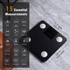 NUTRI FIT Smart Scale for Body Weight, Weight Scale with Backlight LED Display for BMI, Body Fat, Muscle Mass, 15 Body Composition, High Accurate Bluetooth Scale, Health Equipment Sync Apps 400lbs