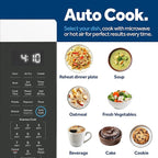 GE GCST10A1WSS 4-in-1 Microwave Oven, 1,050 Watts Air Fryer, Broiler & Convection Mode, Child-Lock Technology, Kitchen Essentials for The Countertop or Dorm Room, 1.0 Cu. Ft, Stainless Steel