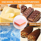 Large and Long Ice Cube Tray 4 Pack Silicone Freezing Container Sticks with Lid for Whiskey, Water Bottle, Food Leftovers and Baking(Orange)