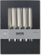 Victorinox Swiss Classic Steak Knives - Kitchen Utensils - Ergonomic, Stainless Steel Meat Knives - Black Handles, Straight Edge, 6-Piece Set