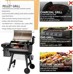 Z GRILLS Upgrade 8 in 1 Wood Pellet Grill & Smoker for Outdoor Cooking, BBQ Grill with PID 2.1 Controller, LCD Screen, 697 sq, Meat Probes, Rain Cover