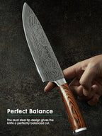 Astercook Chef Knife, 8 Inch Professional Kitchen Chef Knife, German High Carbon Stainless Steel Ultra Sharp Knife, Chefs Knives with Ergonomic Handle and Gift Box