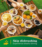 125 Count Compostable Paper Plates, 7 Inch, Heavy Duty Disposable Plates by Biodegradable Bagasse, Dessert Plates Bulk for Party | Microwave-Safe | Soak-Resistant, Cut Resistant