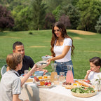 Grow Forward Premium Wheat Straw Plates and Bowls Sets - 8-Piece Wheat Straw Dinnerware Sets - Unbreakable & Reusable Microwave Safe Plastic Dinner Plates for Outdoors, RV, Camping Dishes - Oasis