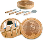 PICNIC TIME Star Wars Darth Vader Circo Cheese Board & Knife Set, Charcuterie Board Gift with 4 Stainless Steel Tools, Wooden Cutting Board for Cheese, Meat & Crackers, Housewarming (Parawood)