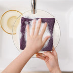 Homaxy 100% Cotton Waffle Weave Kitchen Dish Cloths, Ultra Soft Absorbent Quick Drying Dish Towels, 12 x 12 Inches, 6-Pack, Purple