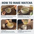 Matcha Whisk Set, Japanese Tea Ceremony Kit, 18oz Spout Bowl, Bamboo Whisk Scoop, Ceramic Holder Sifter Towel,7 pcs Matcha Tea Kit for Matcha Lovers, Christmas, Birthday Gift(White)