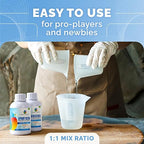 CRAFT RESIN 34 Oz Crystal Clear Epoxy Resin Kit - Food Safe & UV Resistant for DIY Art, Wood, Jewelry Making, Coasters, Molds Casting Resin Epoxy - Low Viscosity, Self Leveling for Beginners & Pros