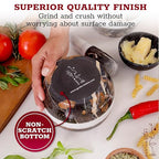 Gusto Nostro Natural Marble Mortar and Pestle Set | 5 Inch - 2.5 Cup Large Mortar Pestle Set for Grinding Herbs, Nuts, Grains | Pesto Grinding and Guacamole Stone Bowl | Marble Spice Crusher